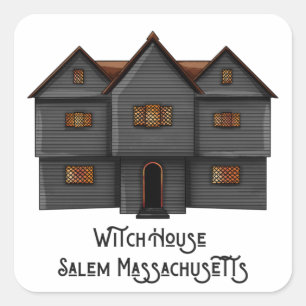 Witch House Salem, Massachusetts Vierkante Sticker