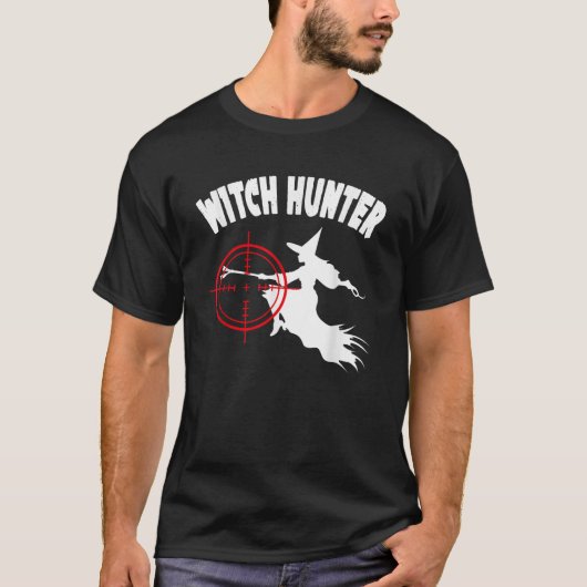 Witch Hunter Grappig Feest Halloween T-shirt (Voorkant)