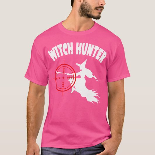 Witch Hunter Grappig Feest Halloween T-shirt (Voorkant)