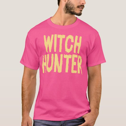 Witch Hunter Halloween Easy Lazy T-shirt (Voorkant)