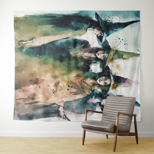 Witch illustratie #1 wandkleed (In Situ (horizontaal))