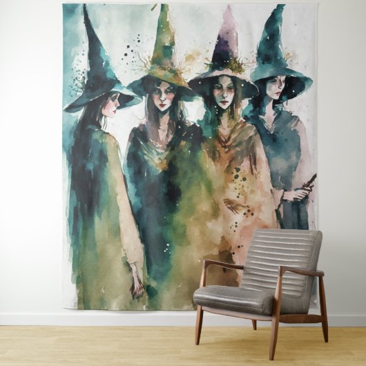 Witch illustratie #1 wandkleed (In situ)