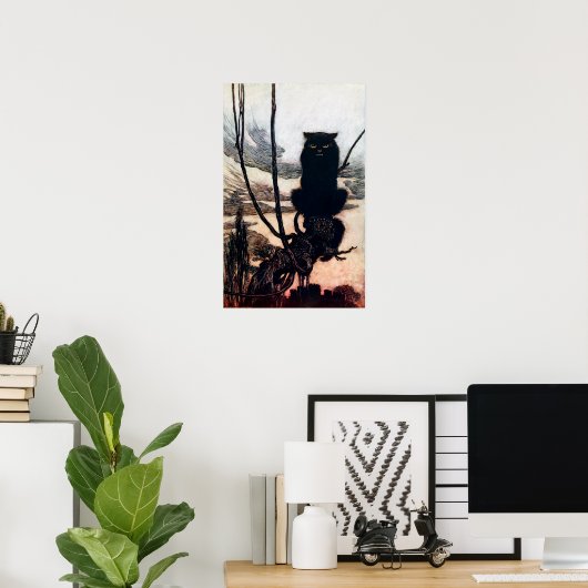 Witch in Cat Form Poster (Thuiskantoor)