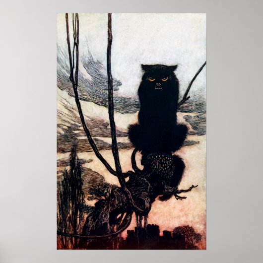Witch in Cat Form Poster (Voorkant)