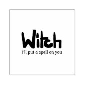 Witch in hand-lettered black ink saying rubberstempel (Afrduk)
