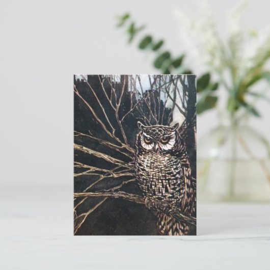 Witch in Owl Form Briefkaart (Staand voorkant)