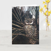 Witch in Owl Form Kaart (Gele Bloem)