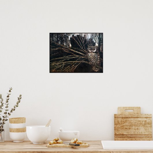 Witch in Owl Form Poster (Keuken)