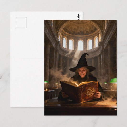Witch in the Library  Briefkaart (Voorkant / Achterkant)