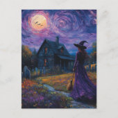 Witch in the Night Briefkaart (Voorkant)