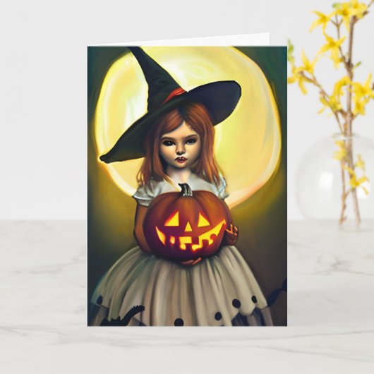 Witch-ing u een Gelukkige Halloween Kaart (Gele Bloem)