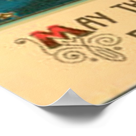 Witch Jack O Lantern Bird Pumpkin Crescent Moon Poster (Hoek)