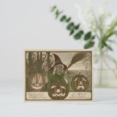 Witch Jack O' Lantern Pumpkin Goblin Briefkaart (Staand voorkant)