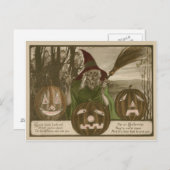 Witch Jack O' Lantern Pumpkin Goblin Briefkaart (Voorkant / Achterkant)