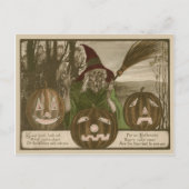 Witch Jack O' Lantern Pumpkin Goblin Briefkaart (Voorkant)