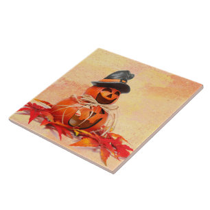 Witch Jack-O-Lantern Tegeltje