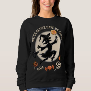 Witch kan beter mijn Snoep grappy Halloween hebben Trui