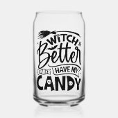 Witch kan beter mijn Snoep hebben Blikvorm Glas (Voorkant)