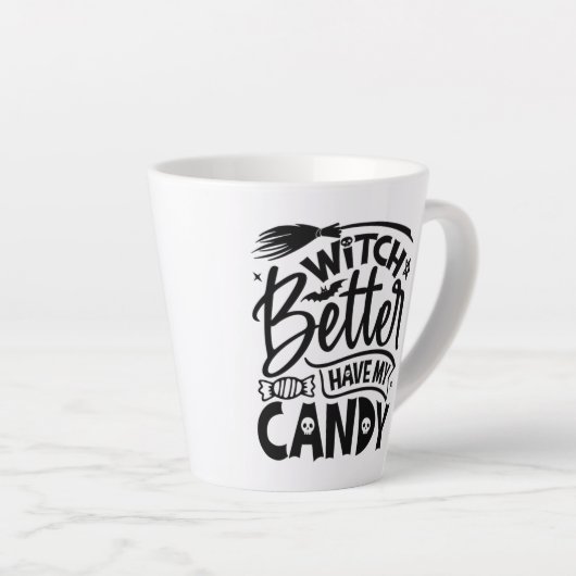 Witch kan beter mijn Snoep hebben Latte Mok (Rechterhoek)