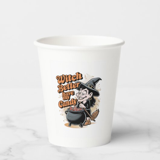 Witch kan beter mijn Snoep hebben Papieren Bekers (Voorkant)