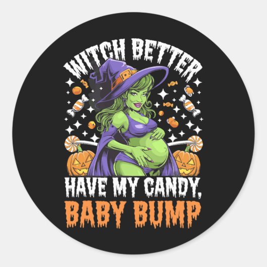 Witch kan beter mijn Snoep hebben Ronde Sticker (Voorkant)