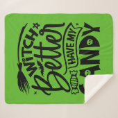 Witch kan beter mijn Snoep hebben Sherpa Deken (Voorkant (horizontaal))