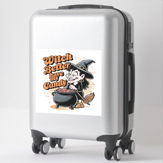 Witch kan beter mijn Snoep hebben Sticker (Koffer)