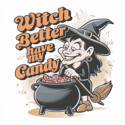 Witch kan beter mijn Snoep hebben Sticker (Voorkant)