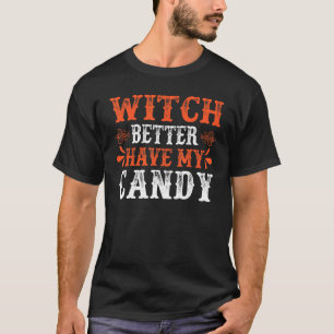 Witch kan beter mijn snoephoorn Halloween party Pu T-shirt