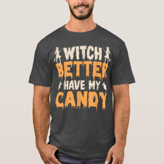 Witch kan beter mijn snoephoorn Halloween party Pu T-shirt