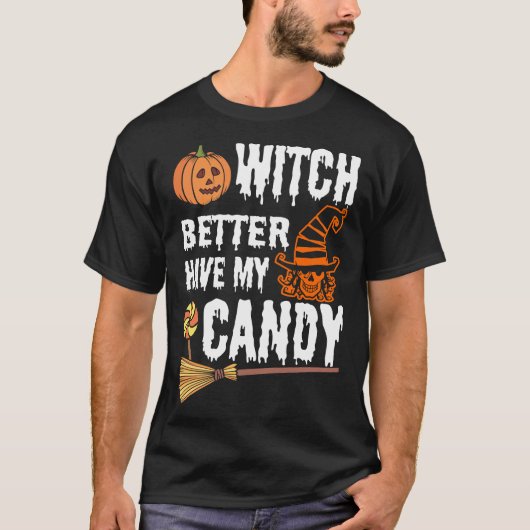 Witch kan beter mijn Snoepjes shirt hebben (Voorkant)