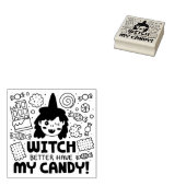 Witch kan mijn snoep hebben rubberstempel (Gestempeld)