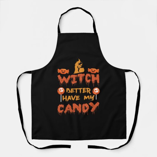 Witch kan mijn snoep hebben schort (Voorkant)