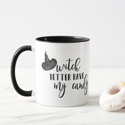 Witch kan mijn Snoep Mok hebben (Met donut)