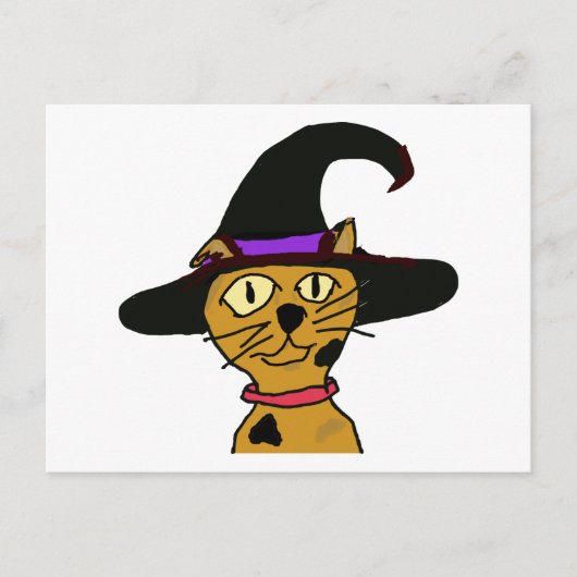 Witch Kat Briefkaart (Voorkant)