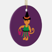 Witch Kat Keramisch Ornament (Rechts)