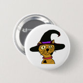 Witch Kat Ronde Button 5,7 Cm (Voorkant /achterkant)