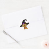 Witch Kat Ronde Sticker (Envelop)
