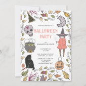 Witch Kind Halloween Party Spooktacular Kaart (Voorkant)