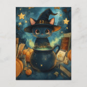Witch Kitty  Briefkaart (Voorkant)