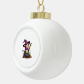 Witch Koe Cauldron Brew Keramische Bal Ornament (Rechts)