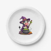 Witch Koe Cauldron Brew Papieren Bordje (Voorkant)
