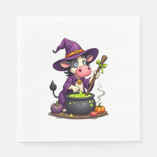 Witch Koe Cauldron Brew Servet (Voorkant)