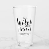 Witch krijgt een Halloween party bier Glas (Voorkant)