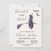 Witch krijgt Hitched Halloween Vrijgezellenfeest Kaart (Voorkant)