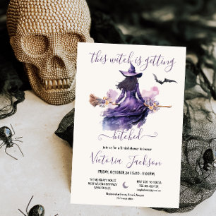 Witch krijgt Hitched Halloween Vrijgezellenfeest Kaart