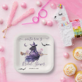 Witch krijgt Hitched Halloween Vrijgezellenfeest Papieren Bordje (Feest)