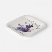 Witch krijgt Hitched Halloween Vrijgezellenfeest Papieren Bordje (Gebogen)