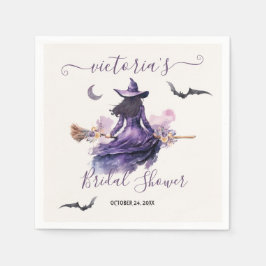 Witch krijgt Hitched Halloween Vrijgezellenfeest Servet