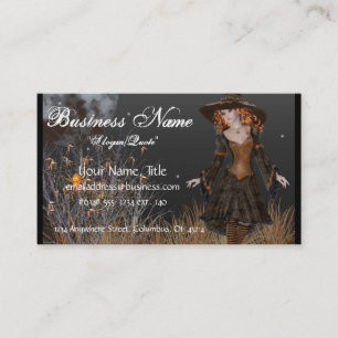 Witch loopt bij Night Fantasy Visitekaartjes